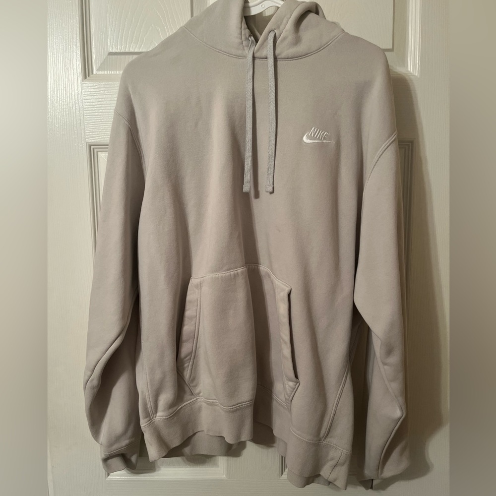 Nike cream hoodie, size large, men’s